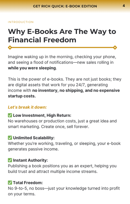 Get Rich Quick: E-Book Edition