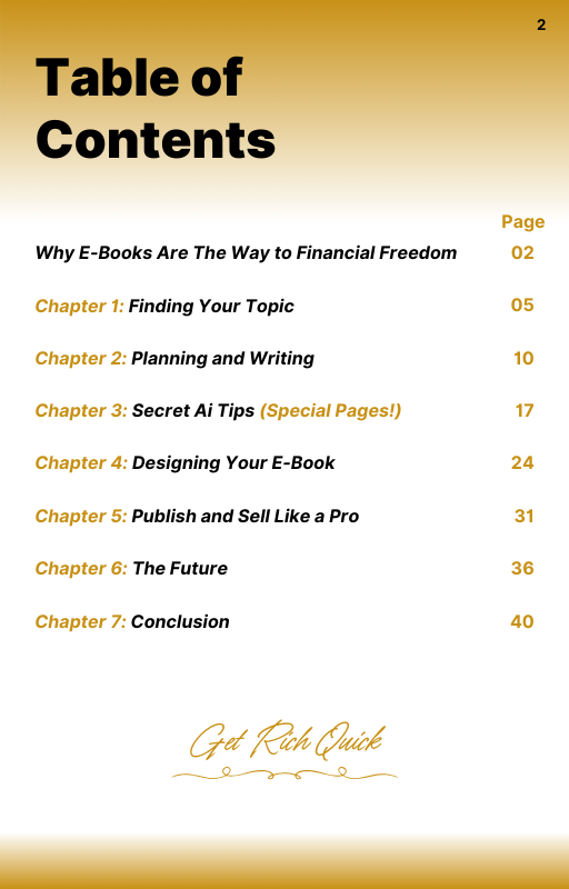 Get Rich Quick: E-Book Edition